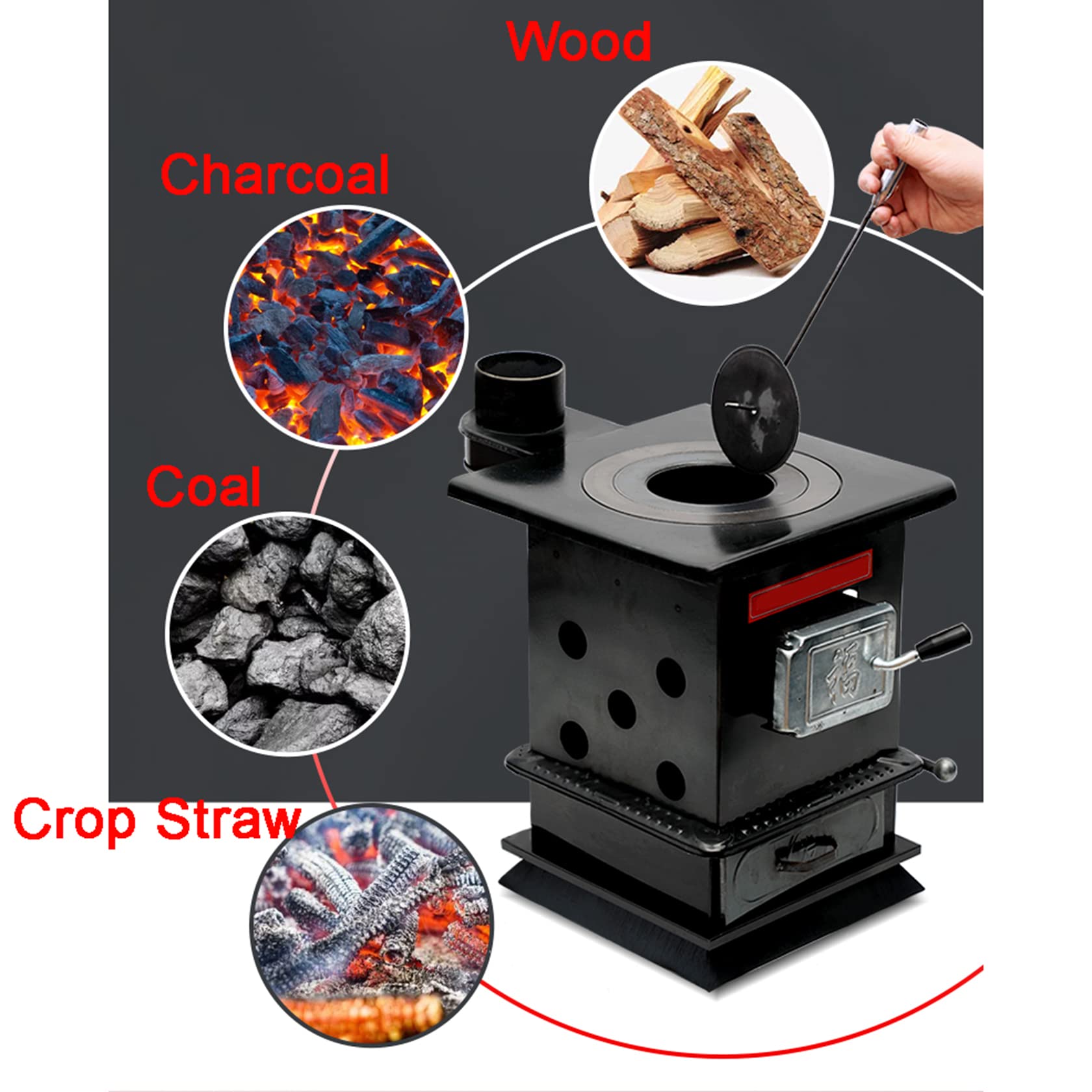 Amazon.com: Wood-Burning Heating Stove, Thickened steel Rural